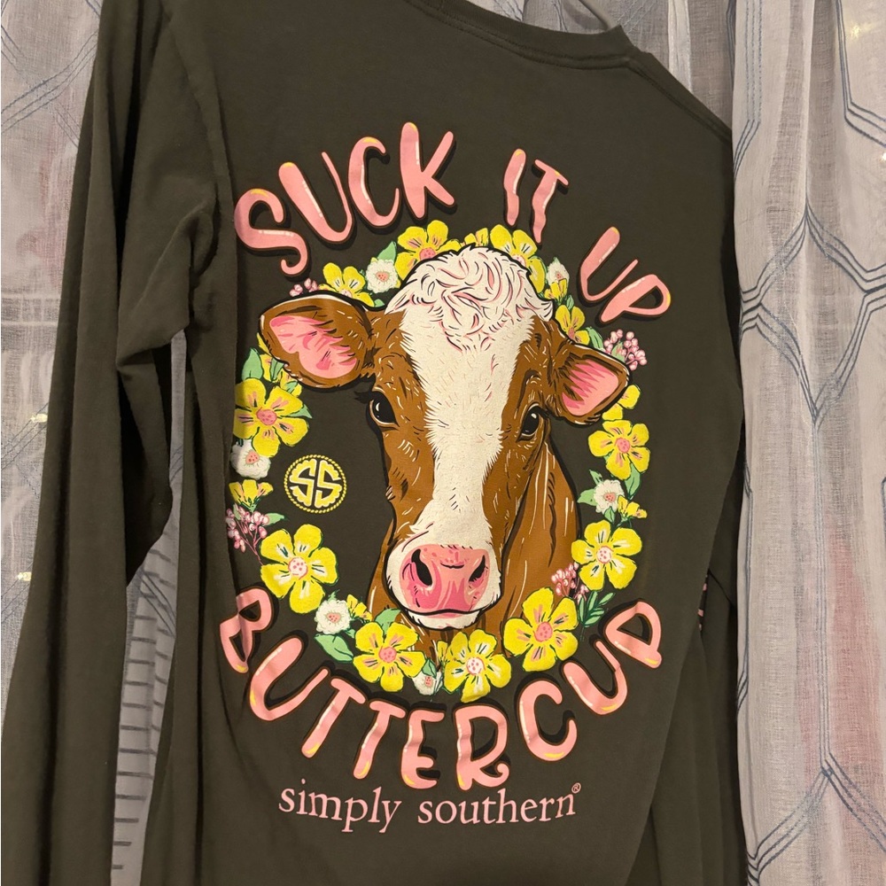 Simply Southern Cow Graphic Tee - Hunter Green
